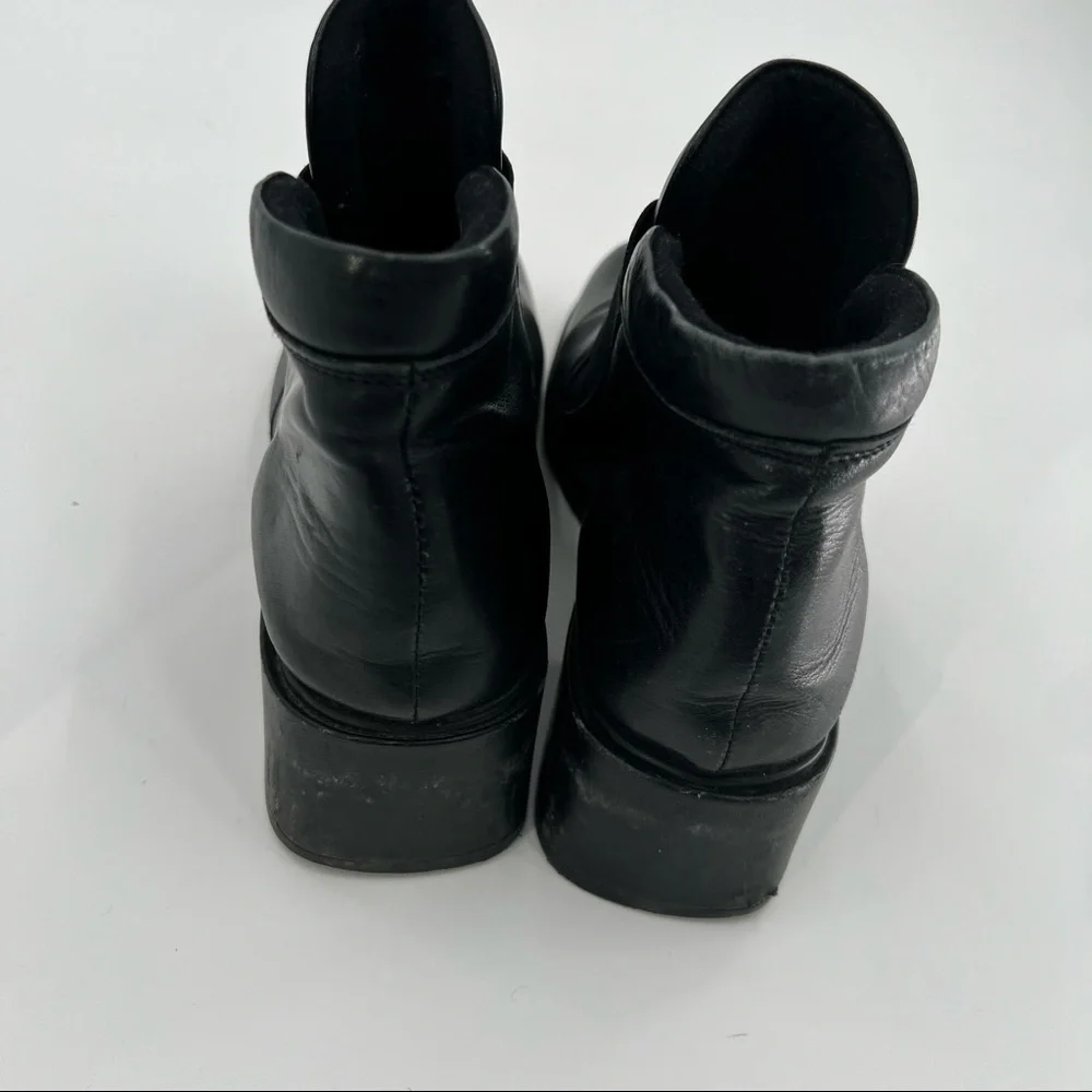 Spring Step black leather boots shoes size 6